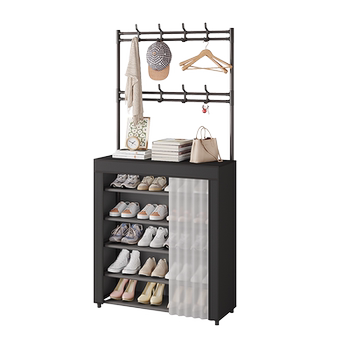 Simple shoe rack door door household multi-layer integrated coat rack dormitory rental house dustproof shoe cabinet storage tool