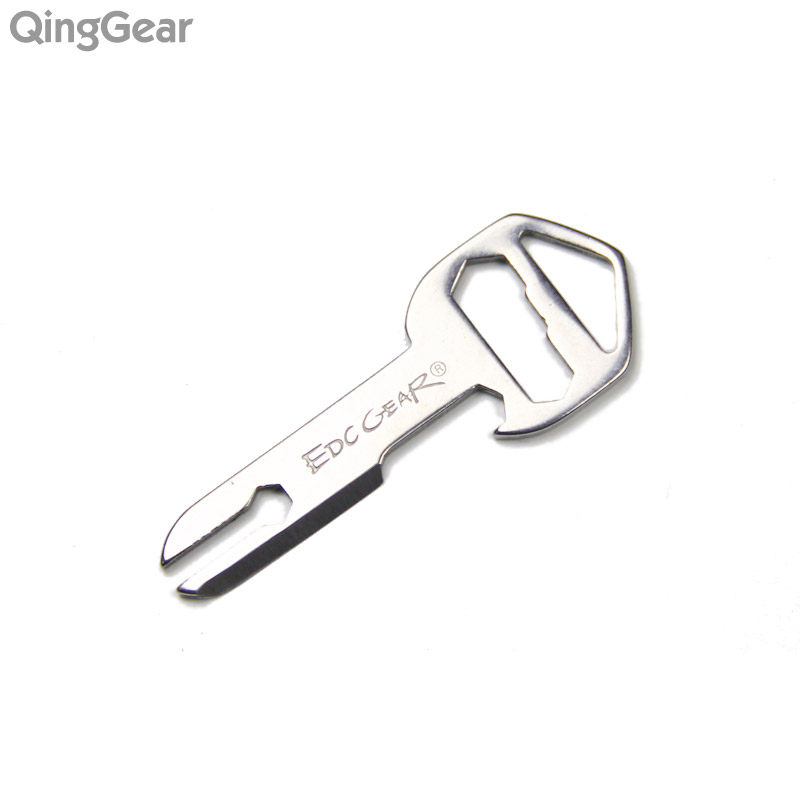 Flat Shovel Multifunction Keyring Tool Open Box Knife Wrench Bottle Opener QingGear Bone Key Clip Accessories-Taobao