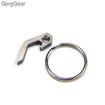Titanium alloy mini corkscrew screwdriver riser stainless steel key ring multifunction EDC small tool