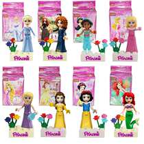 Brand Jay High-assembled building blocks Cinderella Ice and Snow Ice Princess White Snow Princess Mermaid Toys Puzzle Childrens Gifts