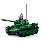 Совместим с Lego xiaolu Banzhi Детские головоломки Toys Boys военные 215 Танк 0982 Anti -US AID Северная Корея