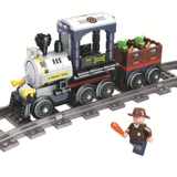 Lego, конструктор, интеллектуальная игрушка, поезд, мелкие частицы