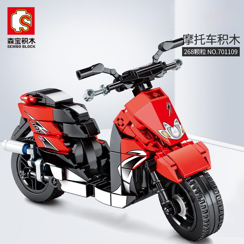 Senbao Building Blocks 701109 Assembly Machinery Locomotive Assembly Locomotive Racing Model Boy Parquet Toys Wholesale