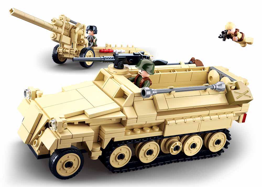 Small Ruban Compatible Lego Assembly Building Blocks Children Puzzle Toys Boys Military Tanksoldiers Car Garner Cannon 0695