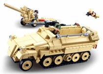 Small Ruban Compatible Lego Assembly Building Blocks Children Puzzle Toys Boys Military Tanksoldiers Car Garner Cannon 0695