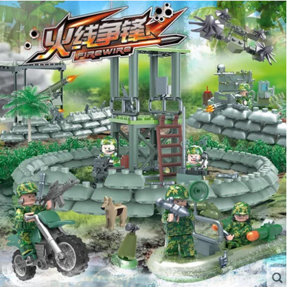 Goody Building Blocks New Products 3-10 Military Firing Line Paparazzi Models Puzzle Assembling Toy Children Boy 8009