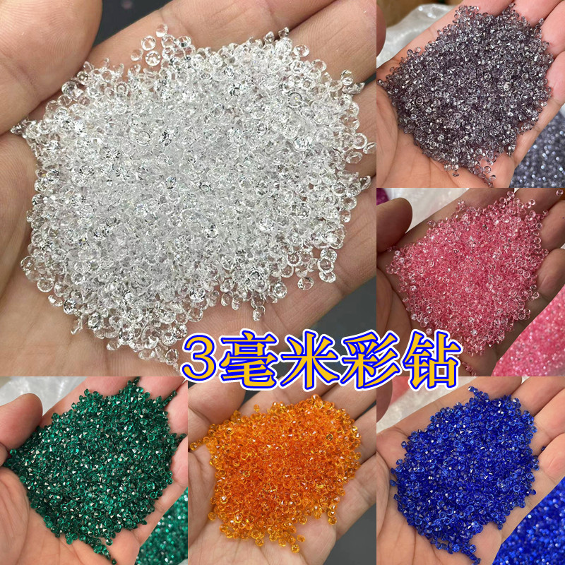 3mm Diamond Crystal Porcelain Painting, Colored Diamond Decorative Painting, Diamond Acrylic Resin Pointed Diamond, Internet-Famous Filling Diamond 3mm Diamond Crystal Porcelain Painting, Colored Diamond Decorative Painting, Diamond Acrylic Resin Pointed Diamond, Internet-Famous Filling Diamond