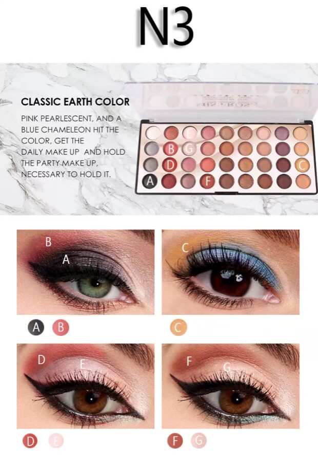 MISS ROSE36 ​​màu ngọc trai mờ 3D đầy màu sắc không thấm nước di động bóng mắt đĩa âm thanh nổi tự nhiên giá trị trang điểm - Bộ sưu tập trang điểm má hồng dior