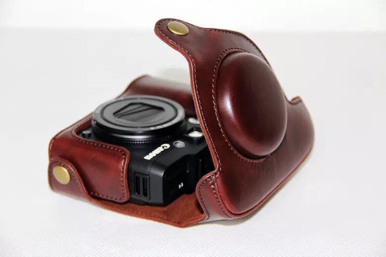 Waterproof Photo Camera PU leather Bag Body cover Case For CANON