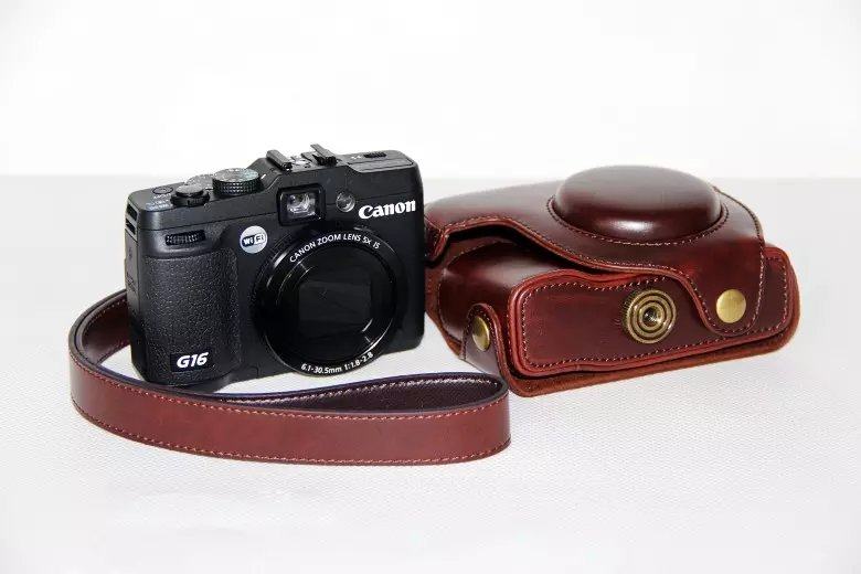 防水フォトカメラPUレザーバッグボディカバーケース CANON G10 G11 G12