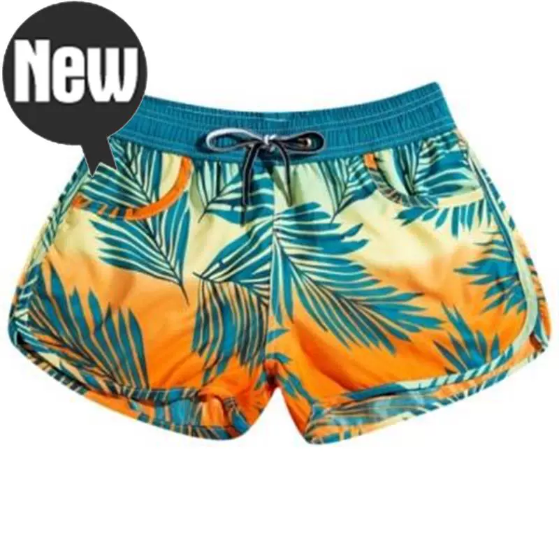 Quần bơi nữ bốn góc thoải mái và tiện lợi quần đi biển boxer quần ống rộng cô gái 3 vài quần đi biển xu hướng mùa hè mỏng - Quần bãi biển