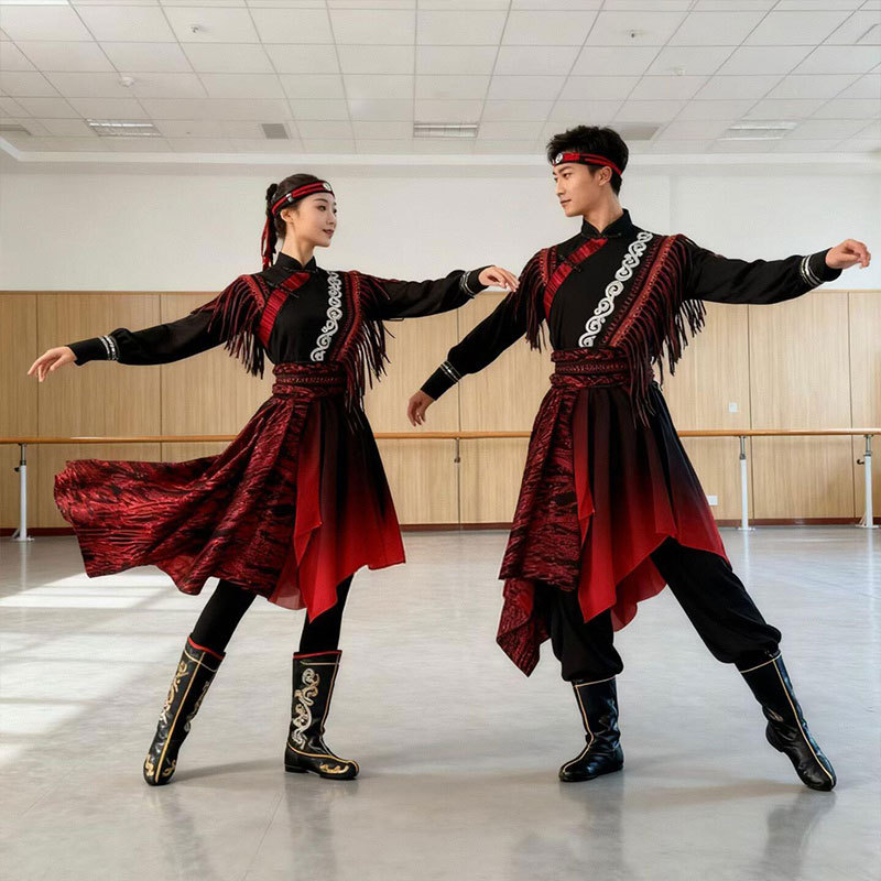 Mongolian Dance Performance Costumes for Men, Mongolian New Year's Horse Racing Performance Costumes, Horse Racing Practice Costumes, Ethnic Minority Costumes for Women Mongolian Dance Performance Costumes for Men, Mongolian New Year's Horse Racing Performance Costumes, Horse Racing Practice Costumes, Ethnic Minority Costumes for Women