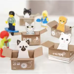 Korean stationery Carto Cute carton Cat small post-it note Refrigerator post-it note sticker) N post-it note) Message Post-it note