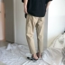 Mr. Fang Inch Autumn Boy Phiên bản Hàn Quốc của xu hướng lỏng lẻo Quần dài chín điểm Quần âu ống chân thẳng quần kaki Quần làm việc
