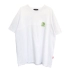 Mr. Fang Inch Summer White Boy Hàn Quốc Áo thun thêu Loose Oversize Teen Short Tay áo nam Xu hướng