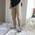 Mr. Fang Inch Autumn Boy Phiên bản Hàn Quốc của xu hướng lỏng lẻo Quần dài chín điểm Quần âu ống chân thẳng quần kaki Quần làm việc