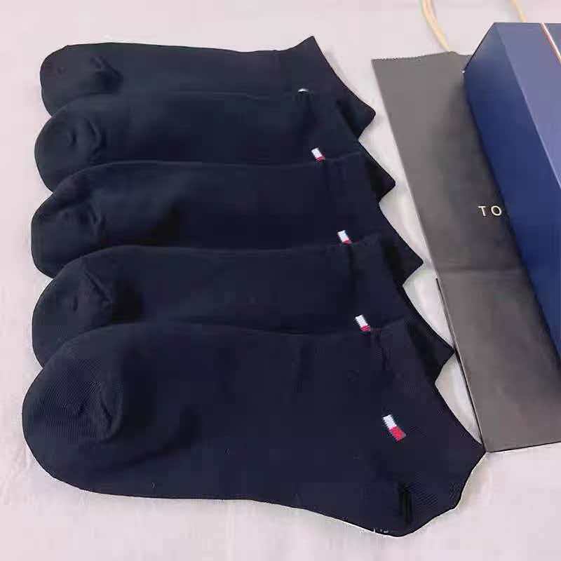 American Tommy Genuine Men's Short-Tube Pure Cotton Sweat-Absorbent and Anti-Odor Autumn and Winter Socks, High-End Cotton Socks Gift Box Set