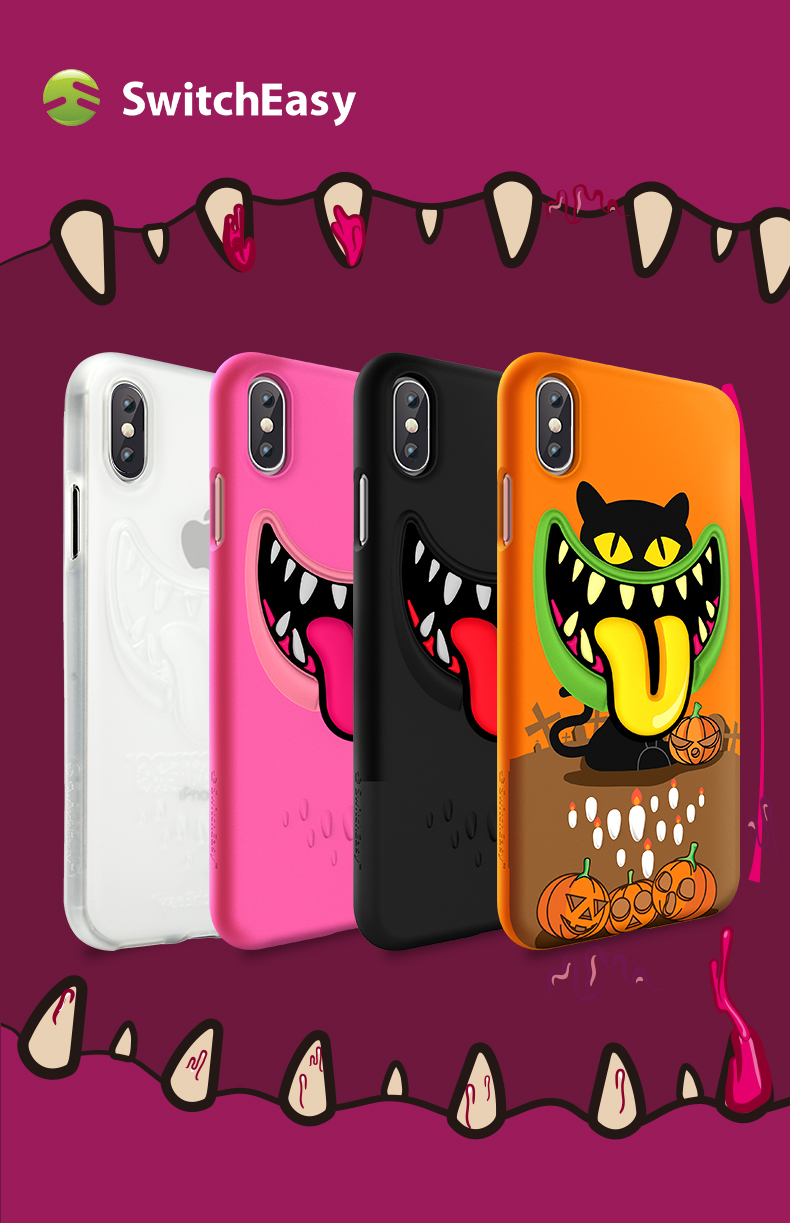 SwitchEasy Monsters 3D Stereo Effect Anti-Scratch TPU Case Cover for Apple iPhone