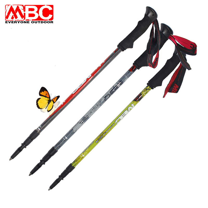 MBC Ultra Light Flex Carbon Fiber Foot Climbing Mountain Tourist Camping Climbing Cane Mountaineering Stick M201