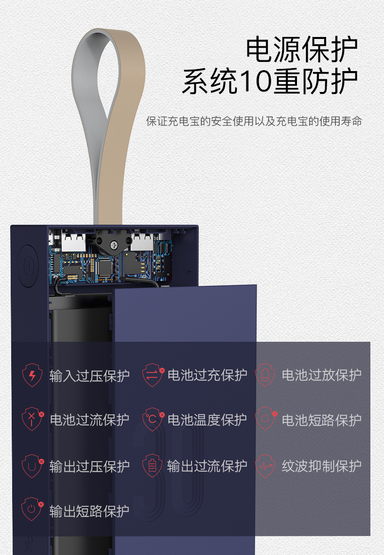 Yu Bo 30E dung lượng cao sạc Po 30000 mA Genuine OPPO Huawei của Apple điện thoại tablet phổ biến điện thoại di động đèn LED đi kèm - Ngân hàng điện thoại di động xiaomi gen 3