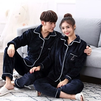 Cộng với phân bón XL mùa đông san hô nhung vài bộ đồ ngủ nam và nữ dày ấm flannel dịch vụ nhà dài tay phù hợp đồ ngủ lụa đẹp cho các cặp đôi