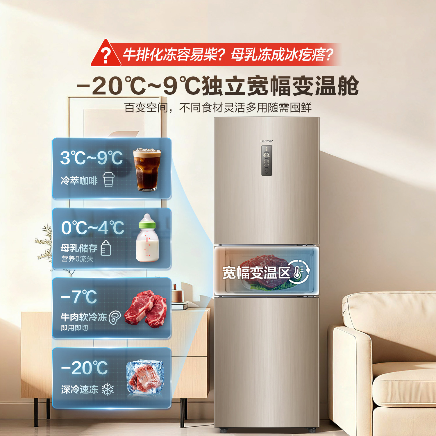 统帅BCD-218WLDPPU1冰箱图片