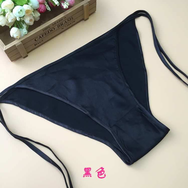 Tide nữ trung eo lụa phụ nữ đồ lót lụa tam giác tinh khiết tie đồ lót phụ nữ không co giãn quần lót lưới nam