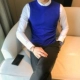 Áo len không tay vest nam cổ tròn đan len vest mùa thu và mùa đông tóc vest vai thanh niên Hàn Quốc áo vest nam