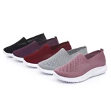 Дышащие тонкие слипоны, спортивная повседневная обувь для матери для отдыха, для среднего возраста, мягкая подошва