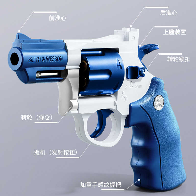 Magnum 357 zp5 manual revolver soft bullet gun can throw shell simulation soft egg boy child toy gun