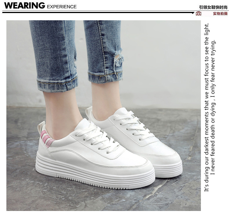 Giày đế dày có đế dày Muffin nữ phiên bản Hàn Quốc 2018 xuân mới giầy converse nữ