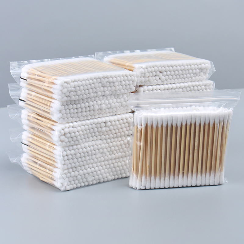 Good living wood stick double head cotton stick bagged disposable ear cotton stick Home makeup cotton stick cotton stick