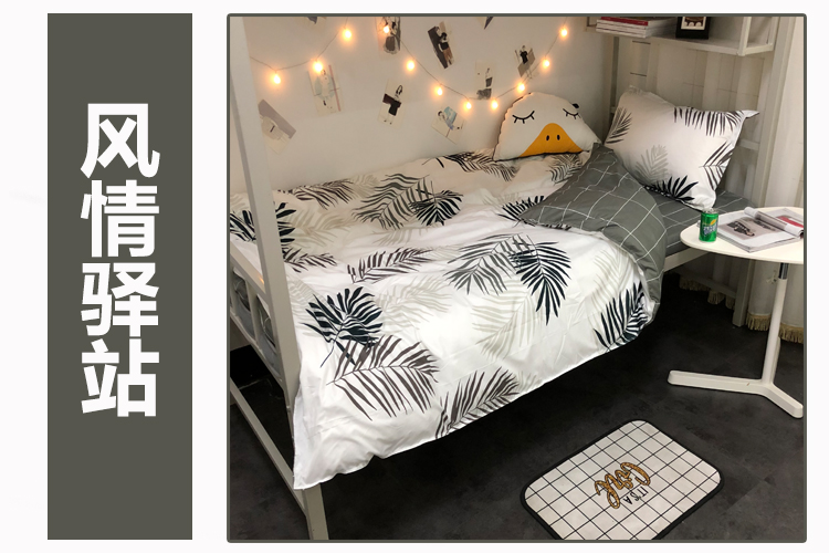 Một gia đình bốn đơn sắt in khăn trải giường chăn ký túc xá đất cam retro chic 1.2m ba mảnh Polka Dot - Bộ đồ giường bốn mảnh chăn ga gối đệm khách sạn