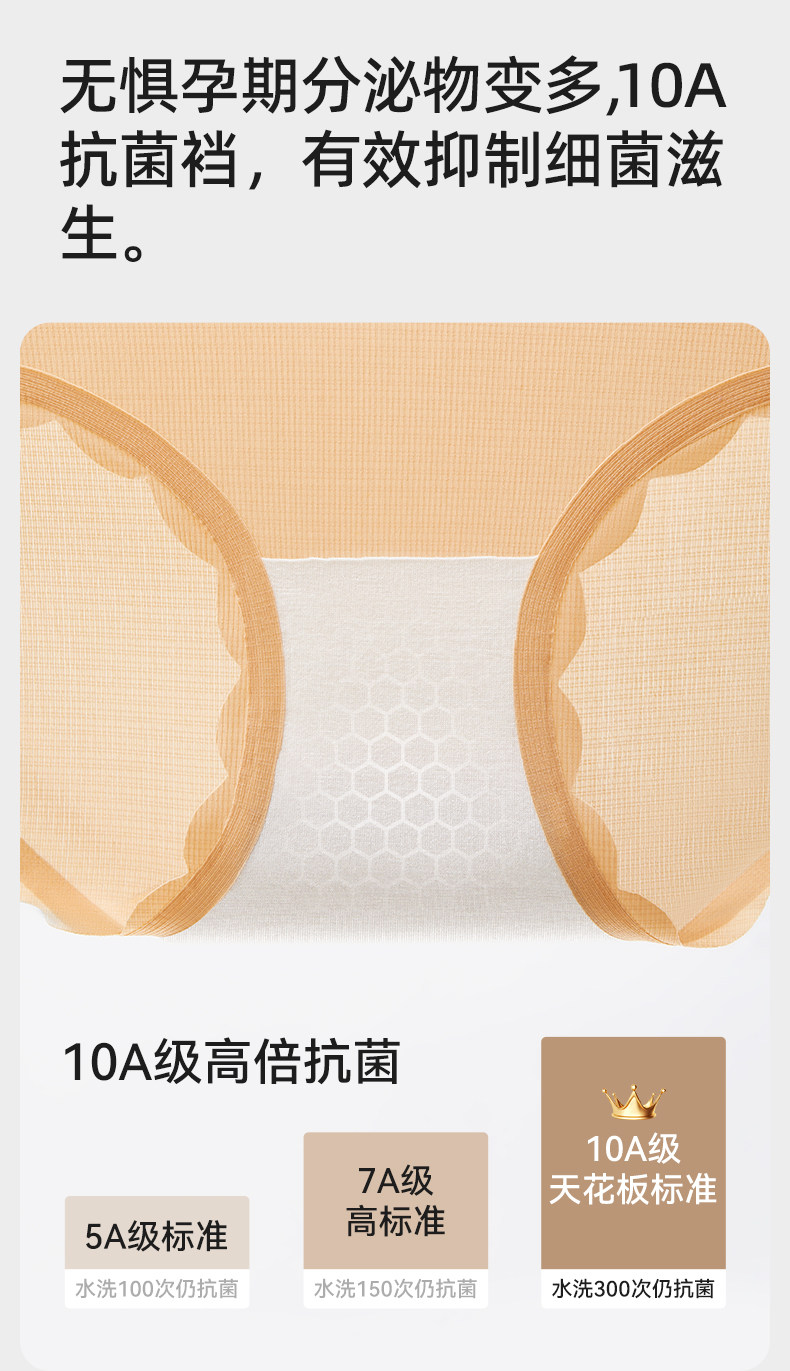 十月结晶孕妇内裤隐形孕早中晚期低腰抗菌产后轻薄透气冰丝裤秋季 — 13