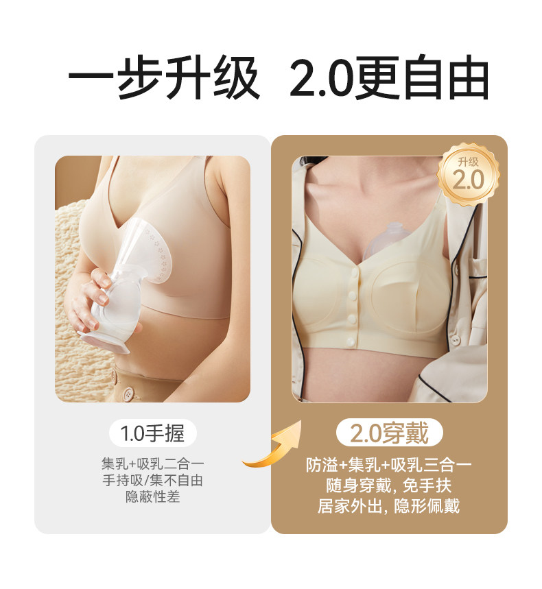 十月结晶集奶器母乳收集手动免手扶吸奶器孕妇漏奶接奶防溢集乳器 — 6
