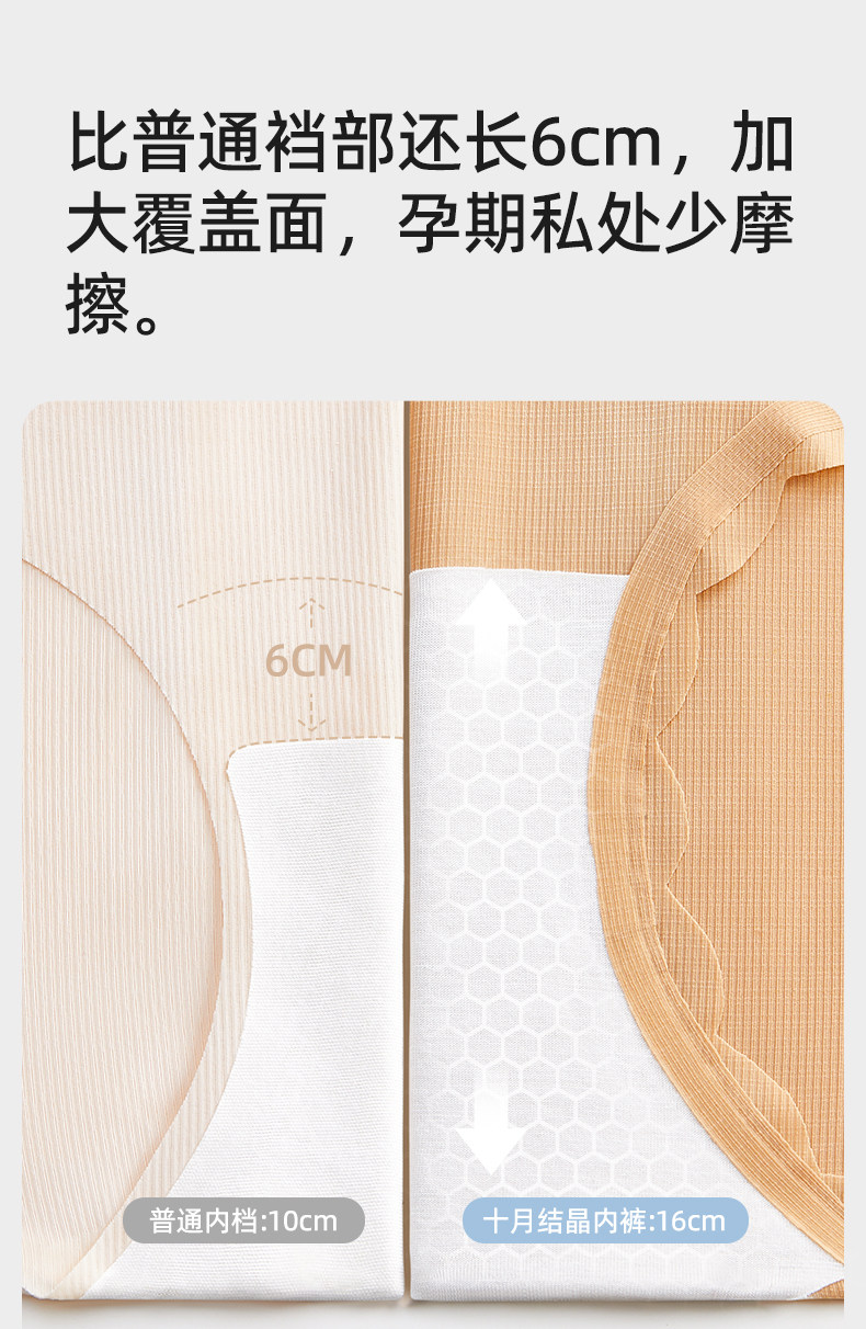 十月结晶孕妇内裤隐形孕早中晚期低腰抗菌产后轻薄透气冰丝裤秋季 — 15