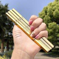 Light luxury metal texture small gold chopstick double head pen 0 5mm fine natural root root beginner