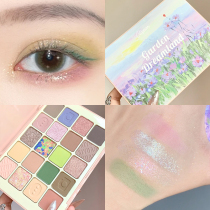 Twenty-color dream garden oil painting eyeshadow plate natural and long-lasting not easy to stain female waterproof sweat-proof send eyeshadow brush