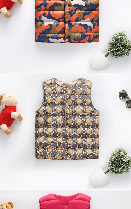Áo vest mùa thu và mùa đông trẻ em vest cotton 3-4-5-6 tuổi Đàn ông và phụ nữ quần áo trẻ em 8 bên trong và bên ngoài mặc vest bé gái áo lót cotton