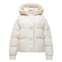 (Yuck Selection) Yuck Down Jacket Womens 2024 New Short Hooded Fashion Splicing Warm Jacket Y