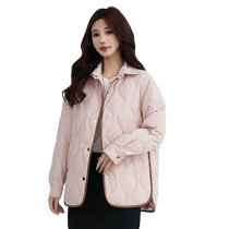 Duck Duck Shirt Collar Down Clothing Woman 2024 New pint Short Shirt Collar Collision Color Casual 100 lap jacket J