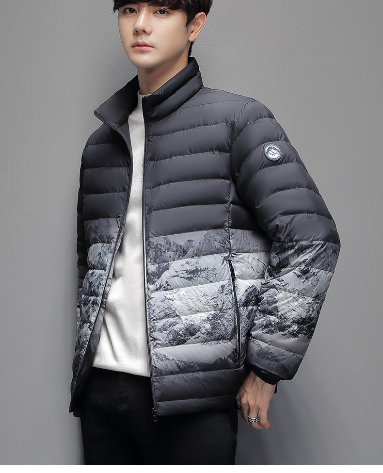 反季好价 鸭鸭 男女同款 雪山渐变色 轻薄羽绒服 图20