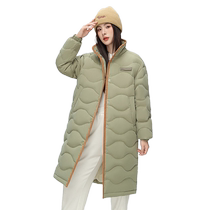 Duck down jacket for men and women new winter 2024 outdoor style stand collar loose long coat J