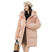 Duck Down Jacket Womens 2024 New Arrival Mid-Length Fashionable Versatile Hooded Thickened Duck Down Warm Jacket Y