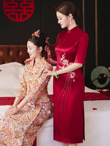 Mother-in-law wedding party qipao Mom dress 2022 new young Temperament High-end Summer Wedding Big Code Wedding Dress