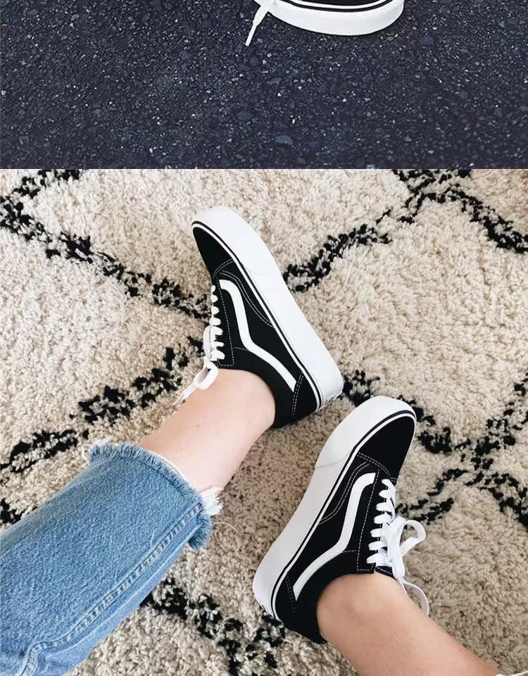Spot Vans Vans Old Skool thấp để giúp những đôi giày vải nam và nữ chính hãng OS cổ điển giày the thao nữ