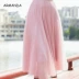 ARMANDA váy sợi váy nữ dài 2018 hè mới thời trang voan lưới sợi hoang dã ren hồng - Váy