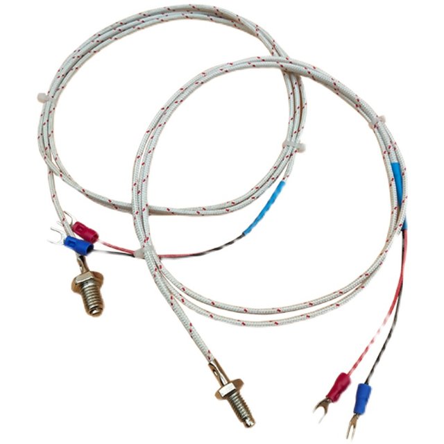 M6 screw ປະເພດ thermocouple K ປະເພດ E ປະເພດເສັ້ນໄຍແກ້ວ sandbag ສາຍ M8 probe probe rod ຄວາມຕ້ານທານຄວາມຮ້ອນອຸນຫະພູມ sensor ວັດແທກອຸນຫະພູມ