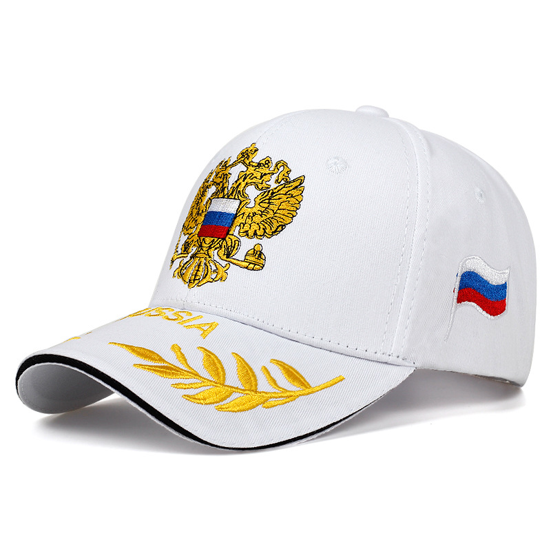 Exploits Russian embroidered baseball cap outdoor sports hat golden double-headed eagle duck tongue cap-Taobao