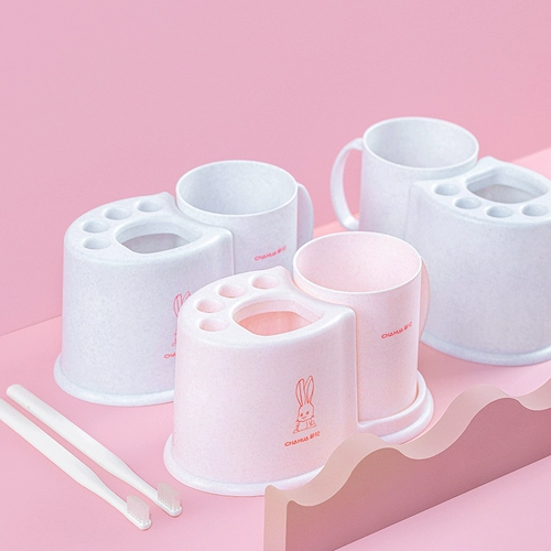 茶花 Пластиковая зубная щетка для домашнего использования, универсальный комплект, ополаскиватель для рта для многоразового использования